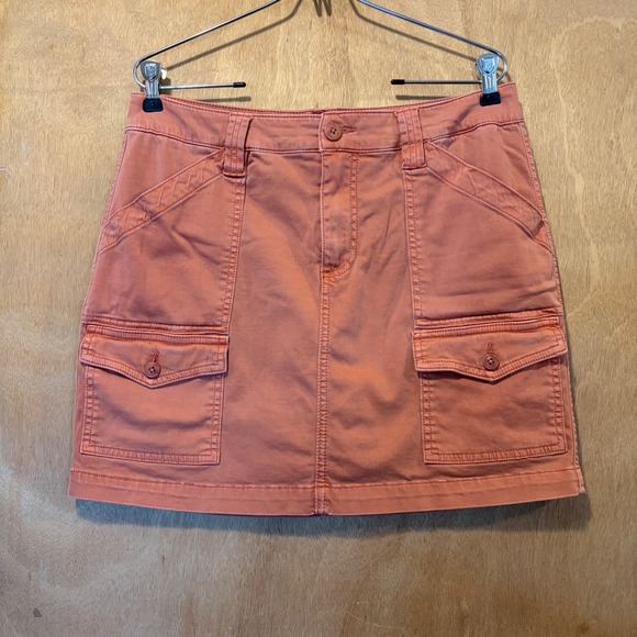 Liverpool Los Angeles Pants - Women's Cargo Pocket Skort in Burnt Orange